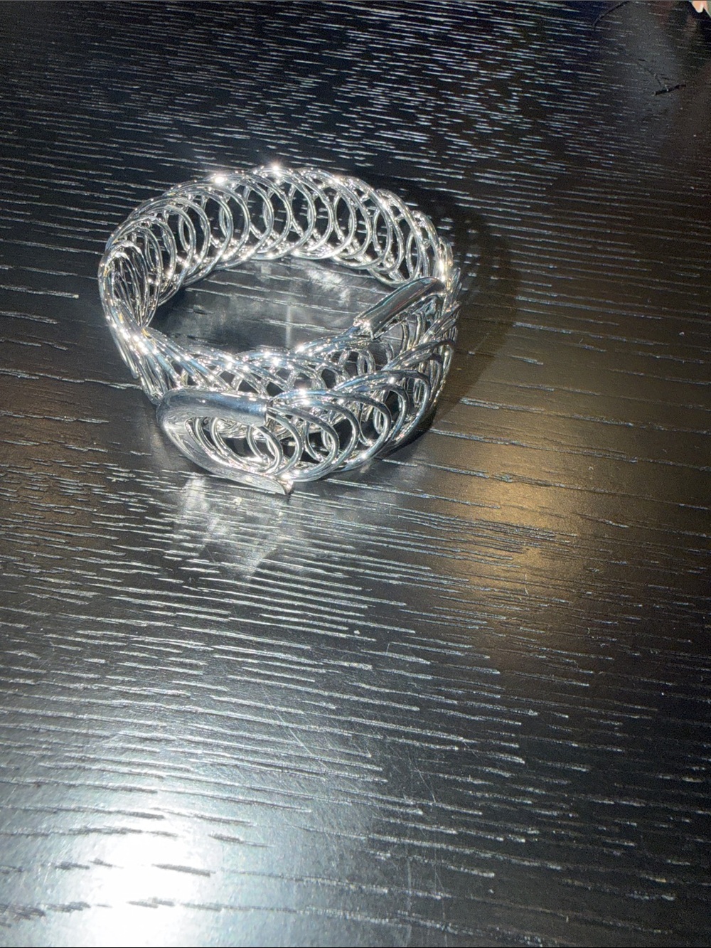 Plunder Silver Coil Link Bracelet